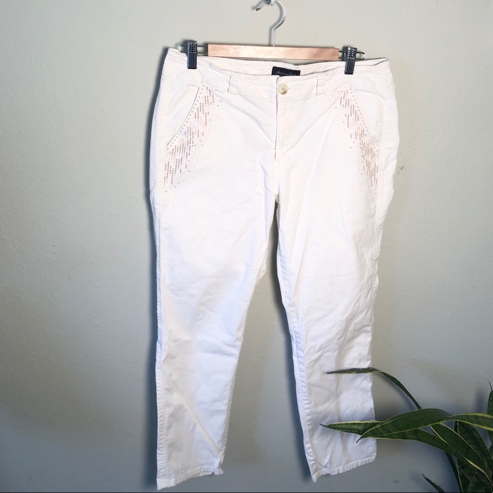 American eagle white pants🦅